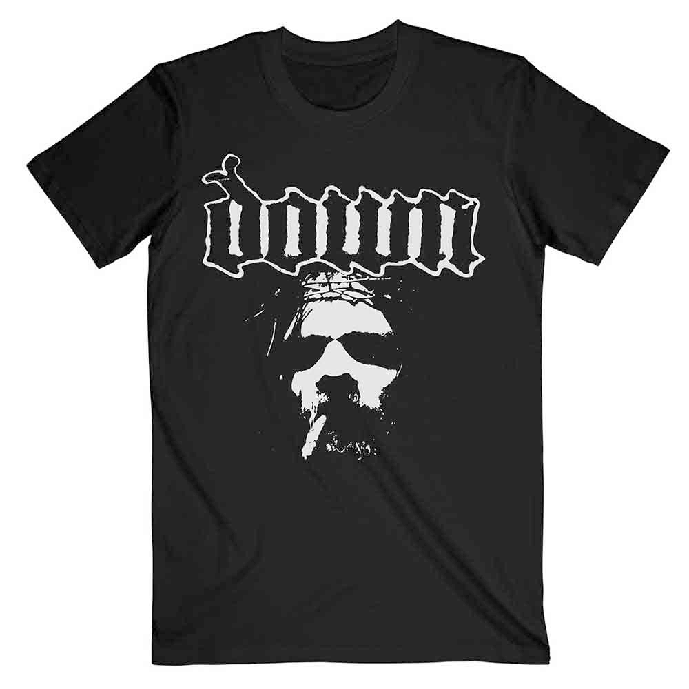 Down - Face Heren Tshirt - Zwart